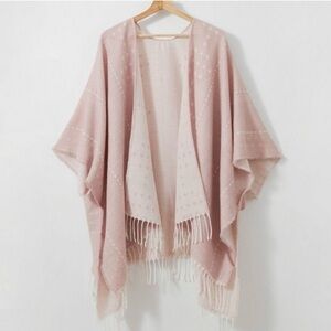 Gentle Fawn Pink Open-Front Sweater